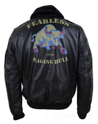 Chaqueta bomber clásica de cuero auténtico para hombre