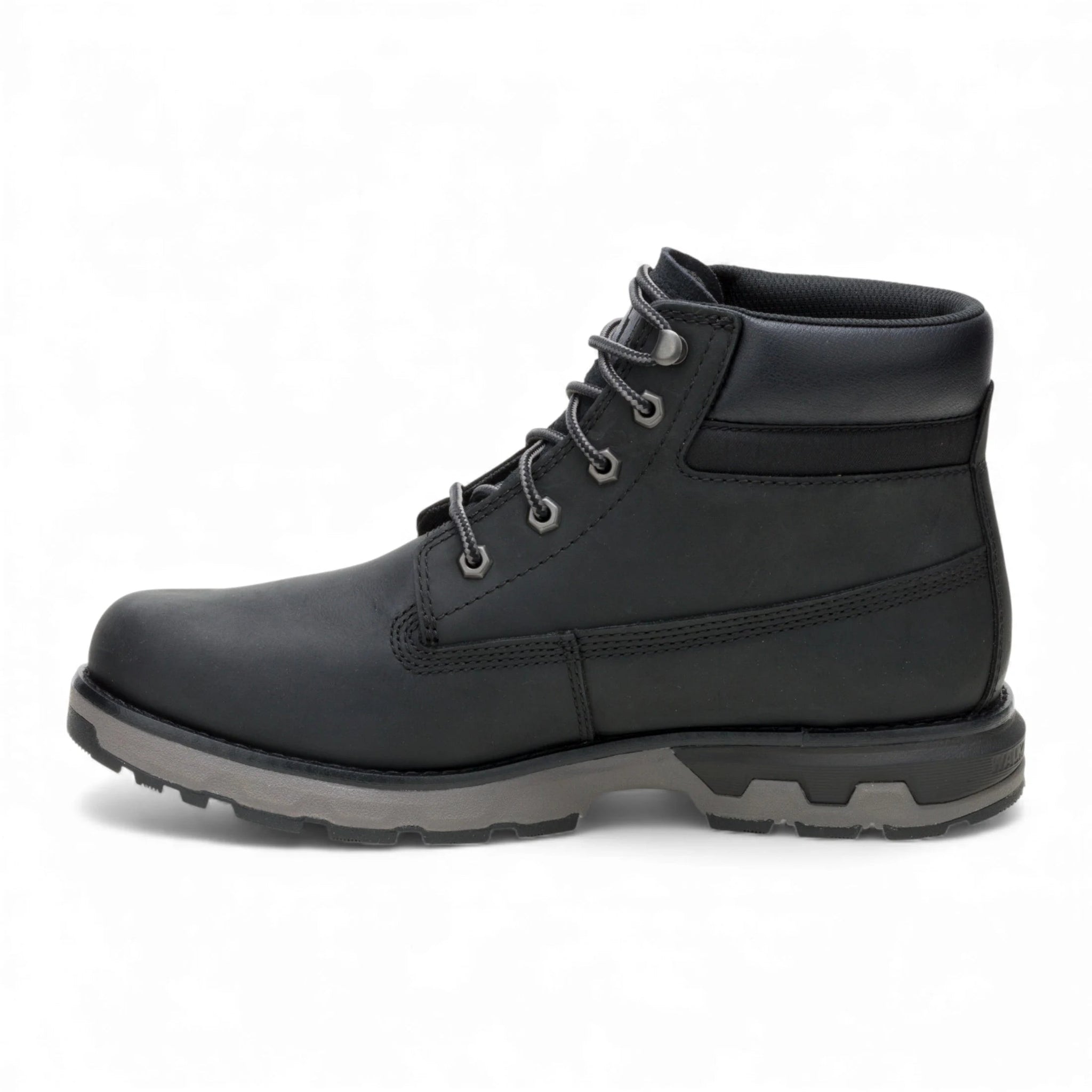 Pursue - Botas de trabajo y senderismo de cuero negro para hombre