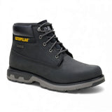 Pursue - Botas de trabajo y senderismo de cuero negro para hombre