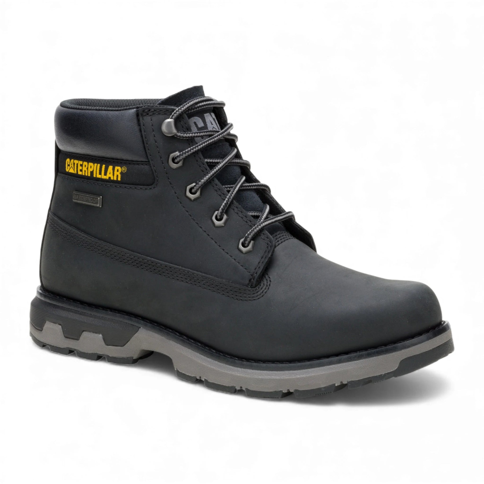 Pursue - Botas de trabajo y senderismo de cuero negro para hombre