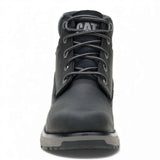 Pursue - Botas de trabajo y senderismo de cuero negro para hombre