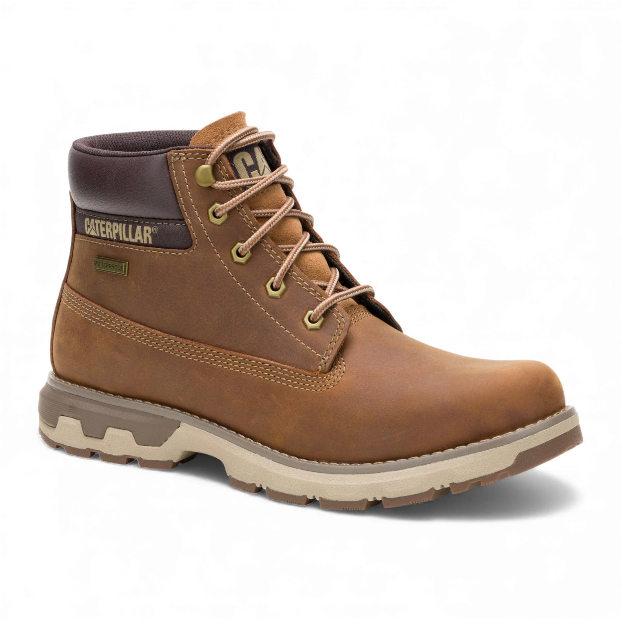 Pursue - Botas de trabajo y senderismo de cuero marrón para hombre
