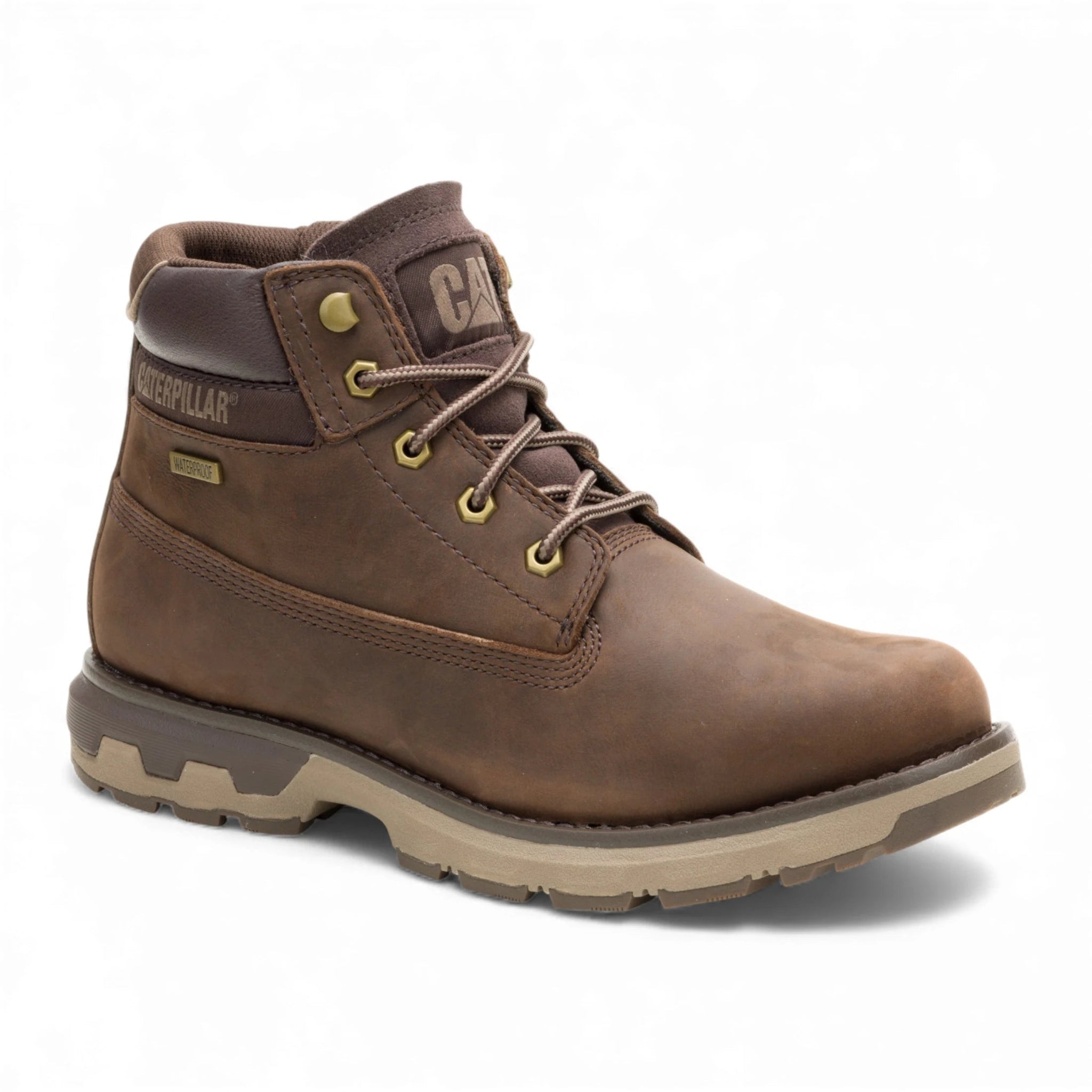 Pursue - Botas de trabajo y senderismo para hombre en cuero marrón oscuro