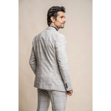 Radika - Blazer de cuadros gris claro para hombre