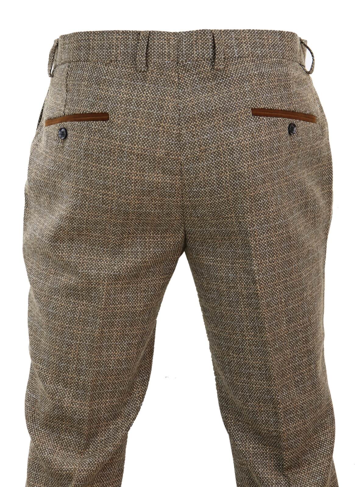 Ralph - Pantalones de tweed marrón para hombre