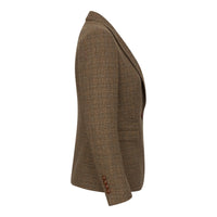 Ralph - Blazer de mujer de tweed marrón de corte entallado