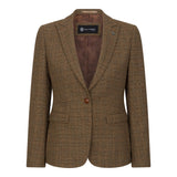 Ralph - Blazer de mujer de tweed marrón de corte entallado