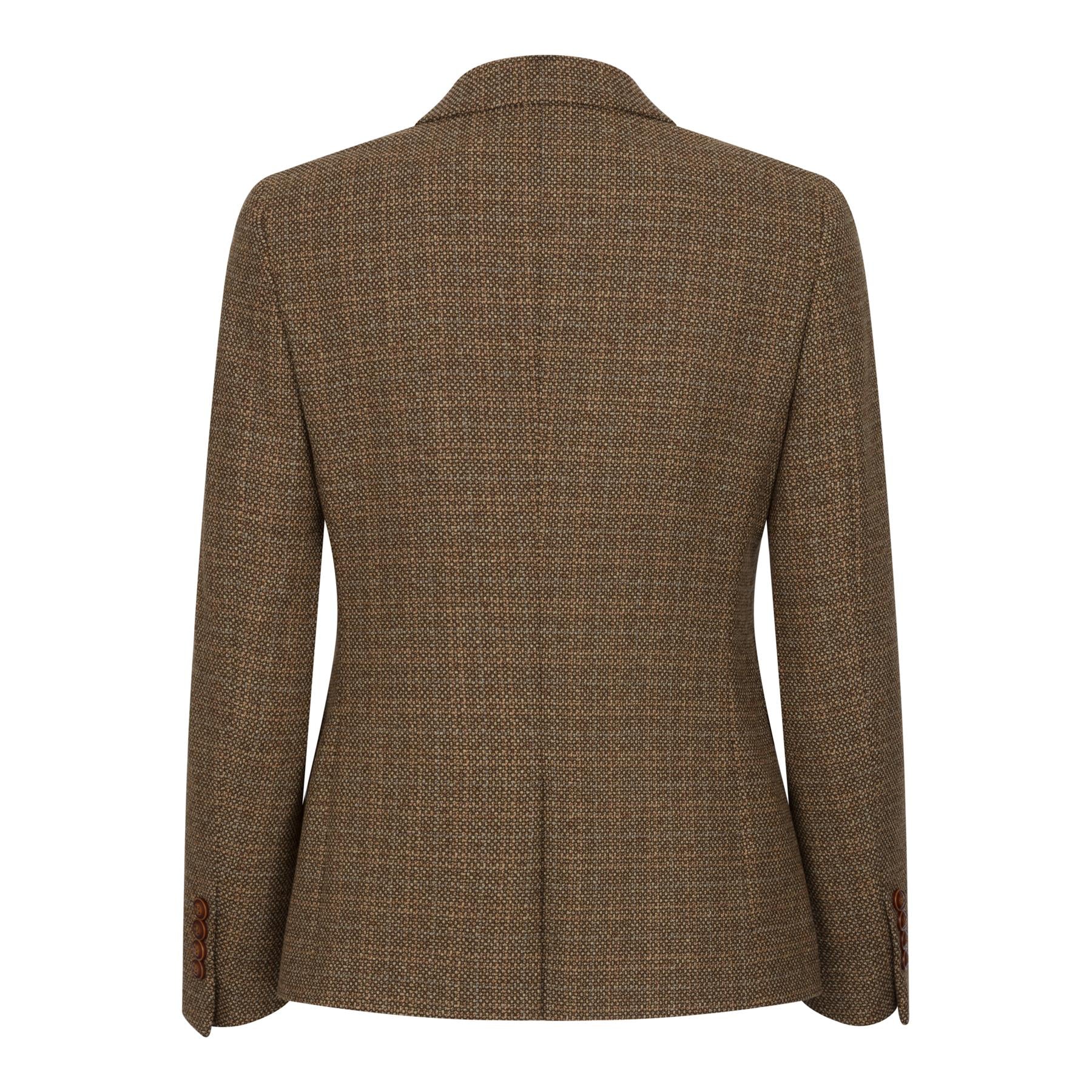 Ralph - Blazer de mujer de tweed marrón de corte entallado