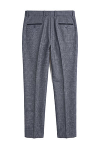 Ralph - Pantalones de tweed azul marino para hombre