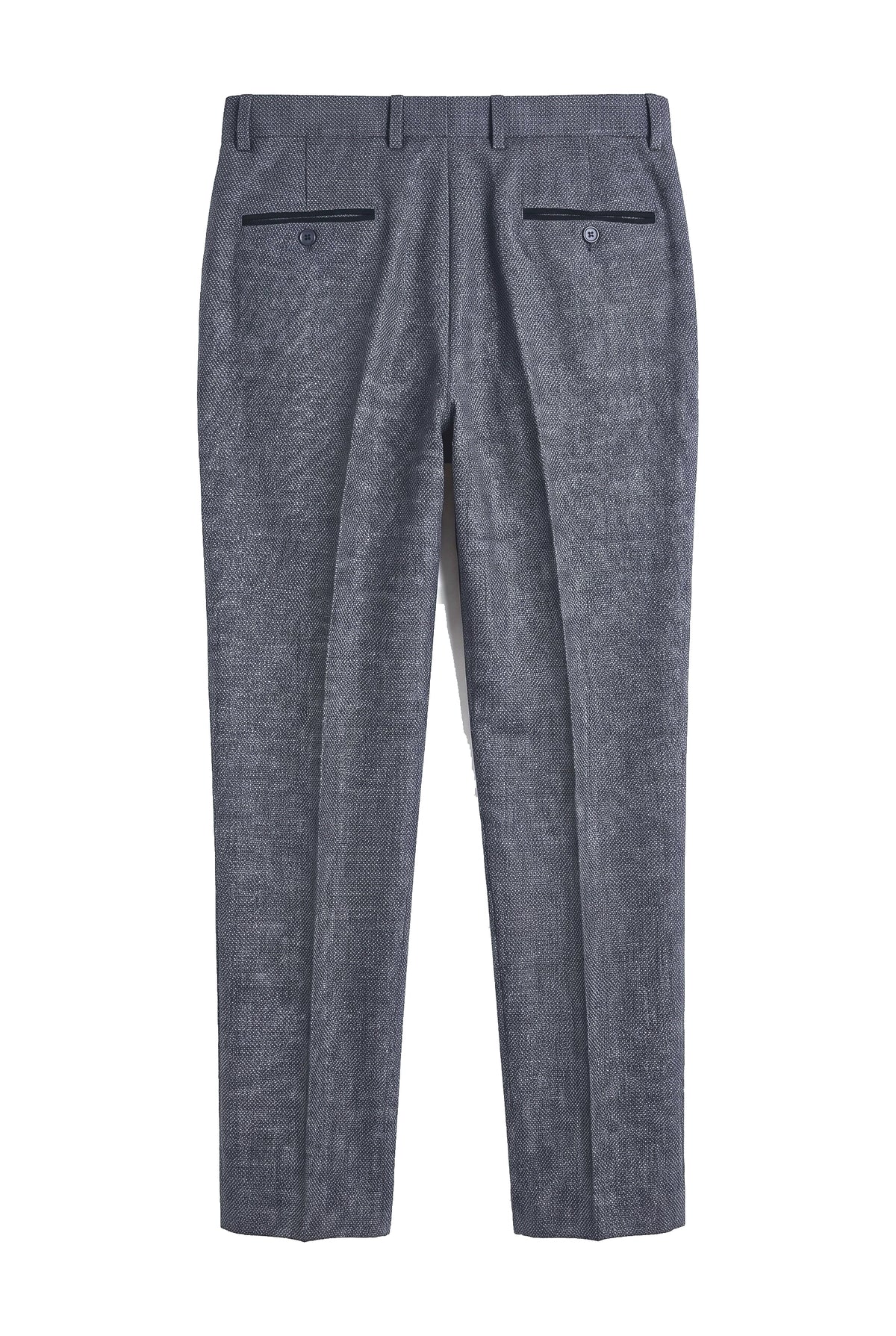 Ralph - Pantalones de tweed azul marino para hombre