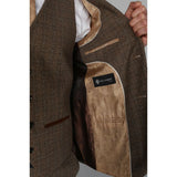 Ralph - Blazer de tweed marrón para hombre