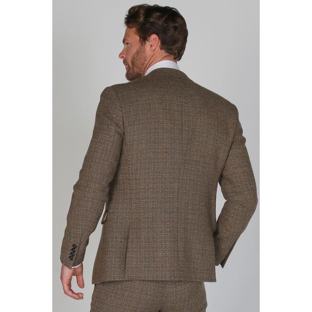 Ralph - Blazer de tweed marrón para hombre