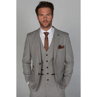 Ralph - Blazer de tweed color crema para hombre
