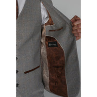 Ralph - Blazer de tweed color crema para hombre