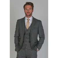 Ralph - Blazer de tweed azul marino para hombre