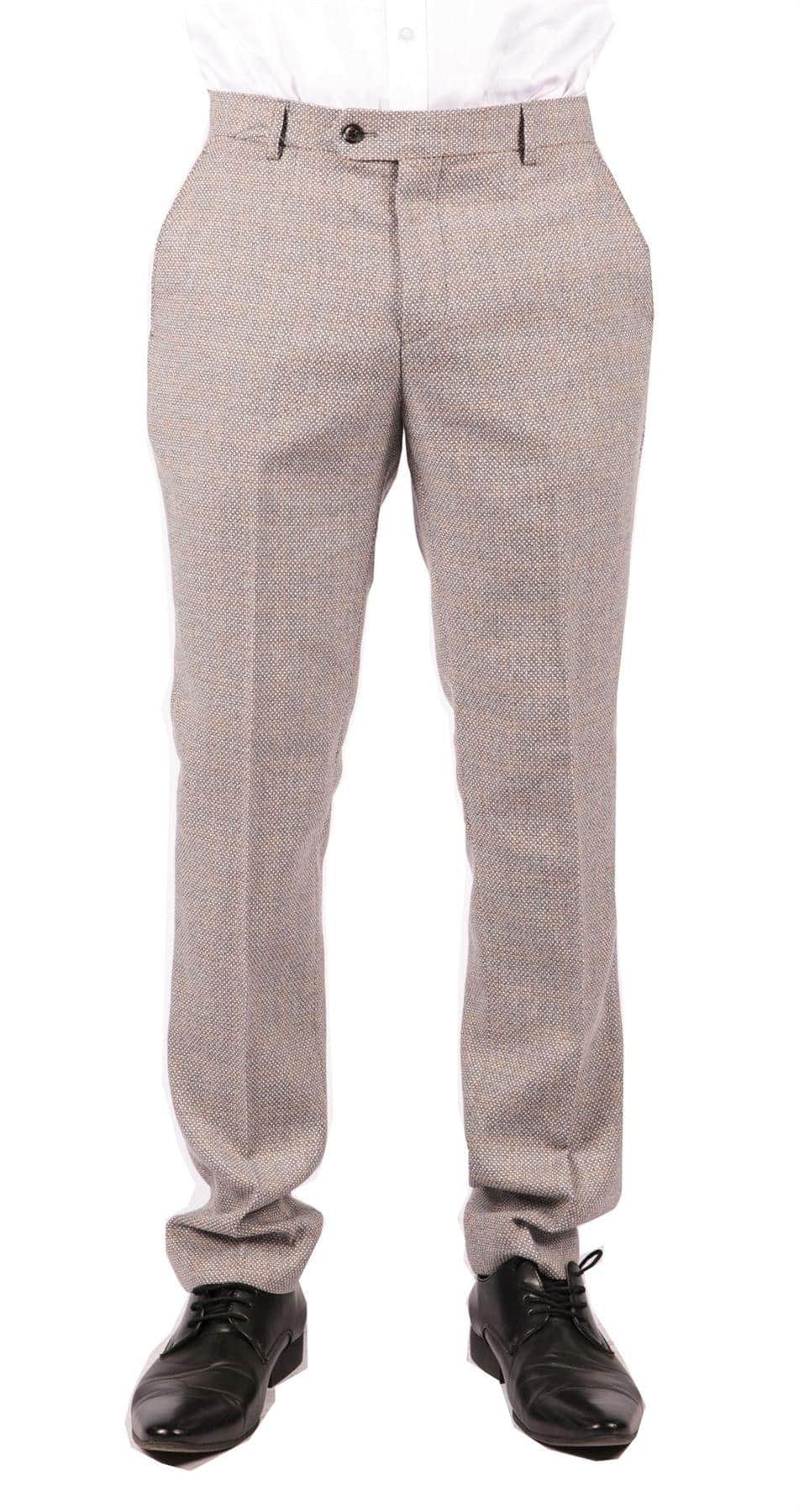 Ralph - Pantalones de tweed color crema para hombre