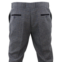 Ralph - Pantalones de tweed azul marino para hombre