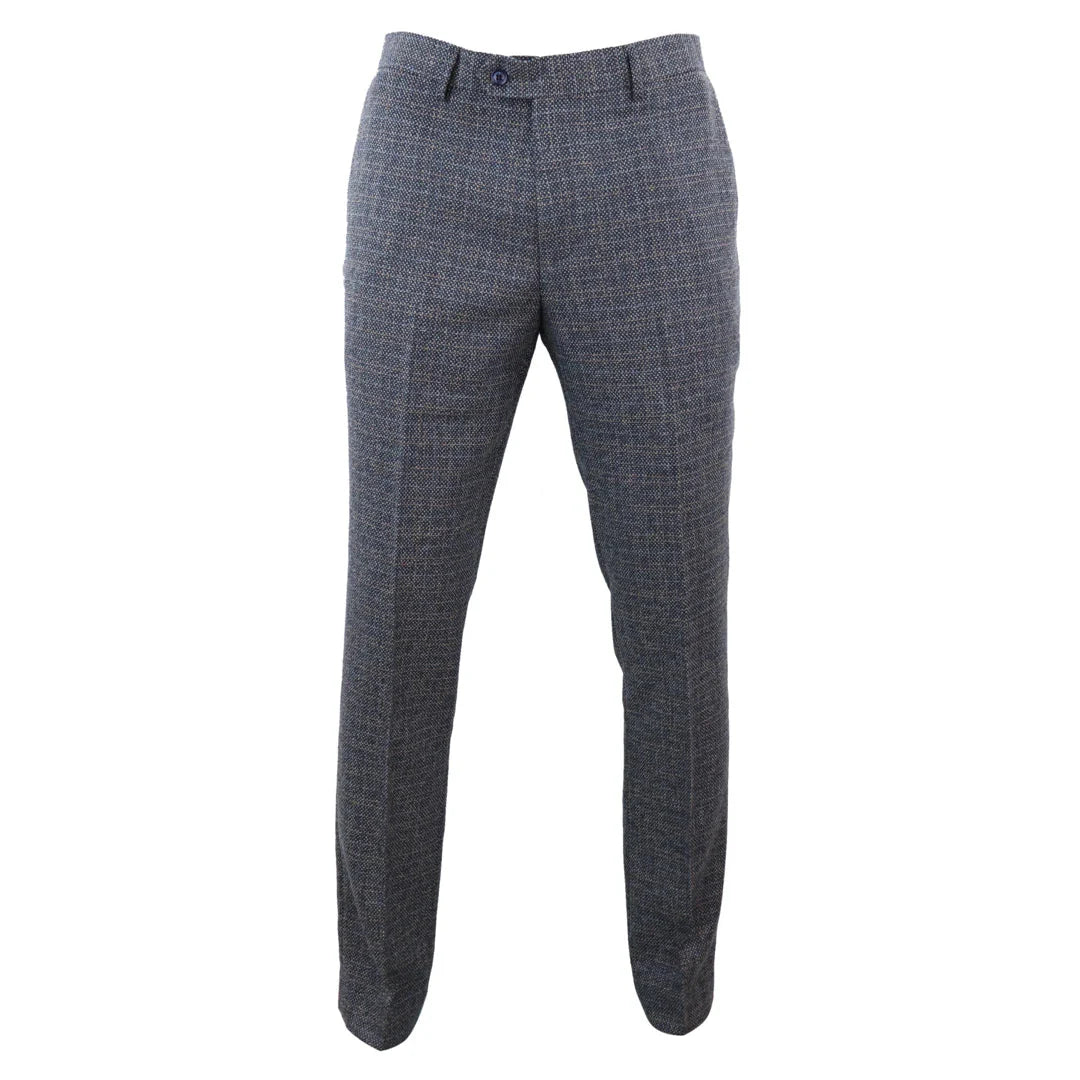 Ralph - Pantalones de tweed azul marino para hombre