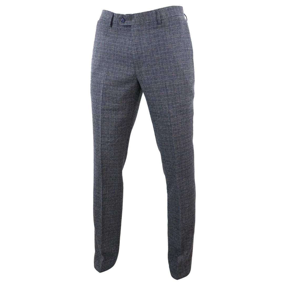 Ralph - Pantalones de tweed azul marino para hombre