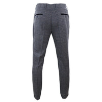 Ralph - Pantalones de tweed azul marino para hombre