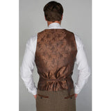 Ralph - Chaleco de tweed marrón para hombre