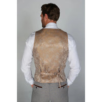 Ralph - Chaleco de tweed color crema para hombre