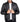 Chaqueta bomber negra de piel de cordero auténtica para hombre, corte regular - B210