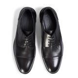 Regent - Zapatos Derby de hombre de cuero negro bruñido