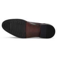 Regent - Zapatos Derby de hombre de cuero bruñido marrón oscuro