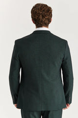 Regent - Blazer de corte entallado a cuadros verdes para hombre