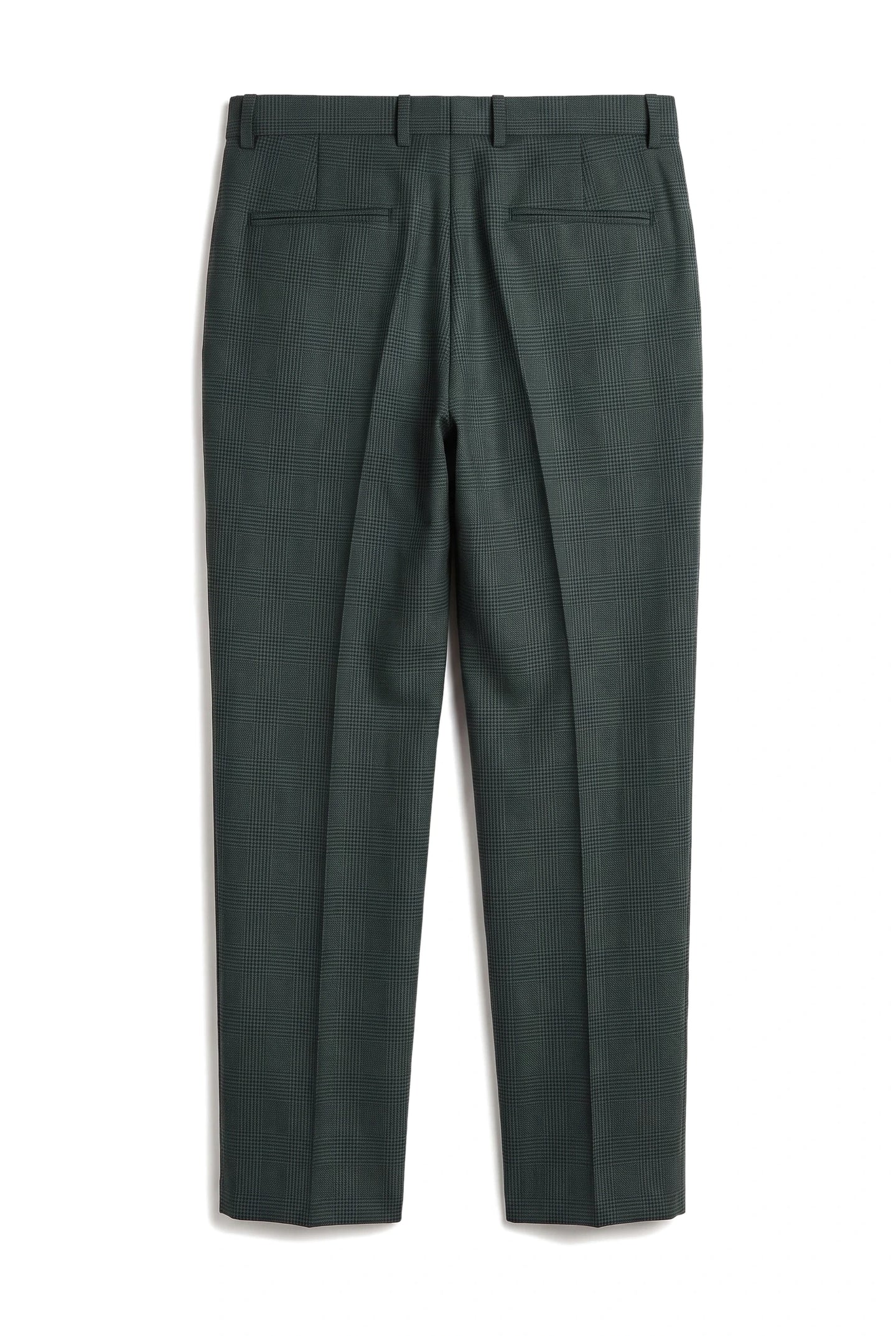 Regent - Pantalones de cuadros verdes para hombre