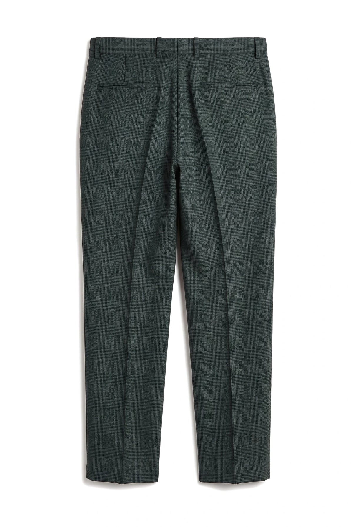 Regent - Pantalones de cuadros verdes para hombre