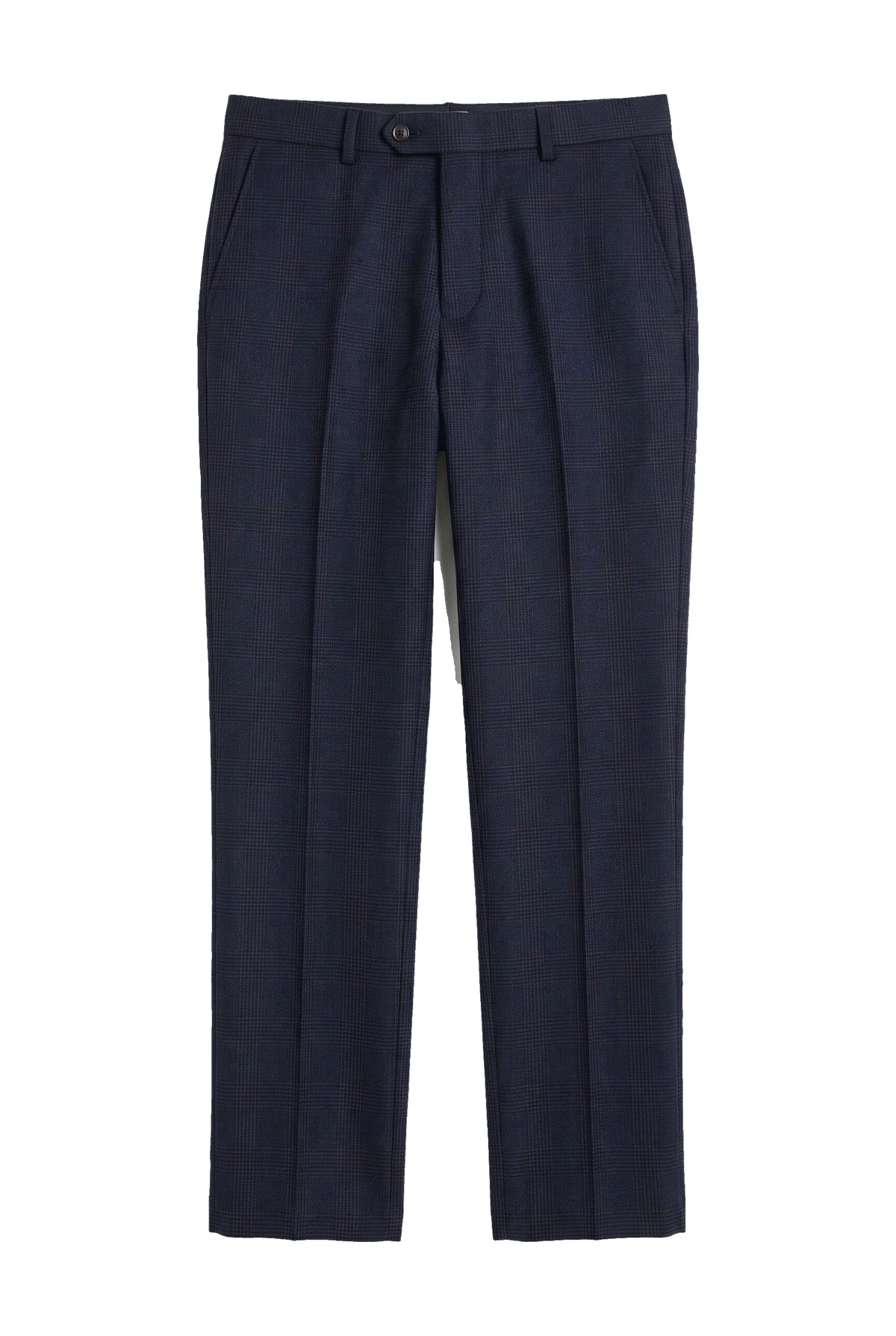Regent - Pantalones de cuadros azul marino para hombre