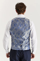 Regent - Chaleco de cuadros azul marino para hombre