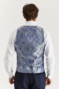 Regent - Chaleco de cuadros azul marino para hombre