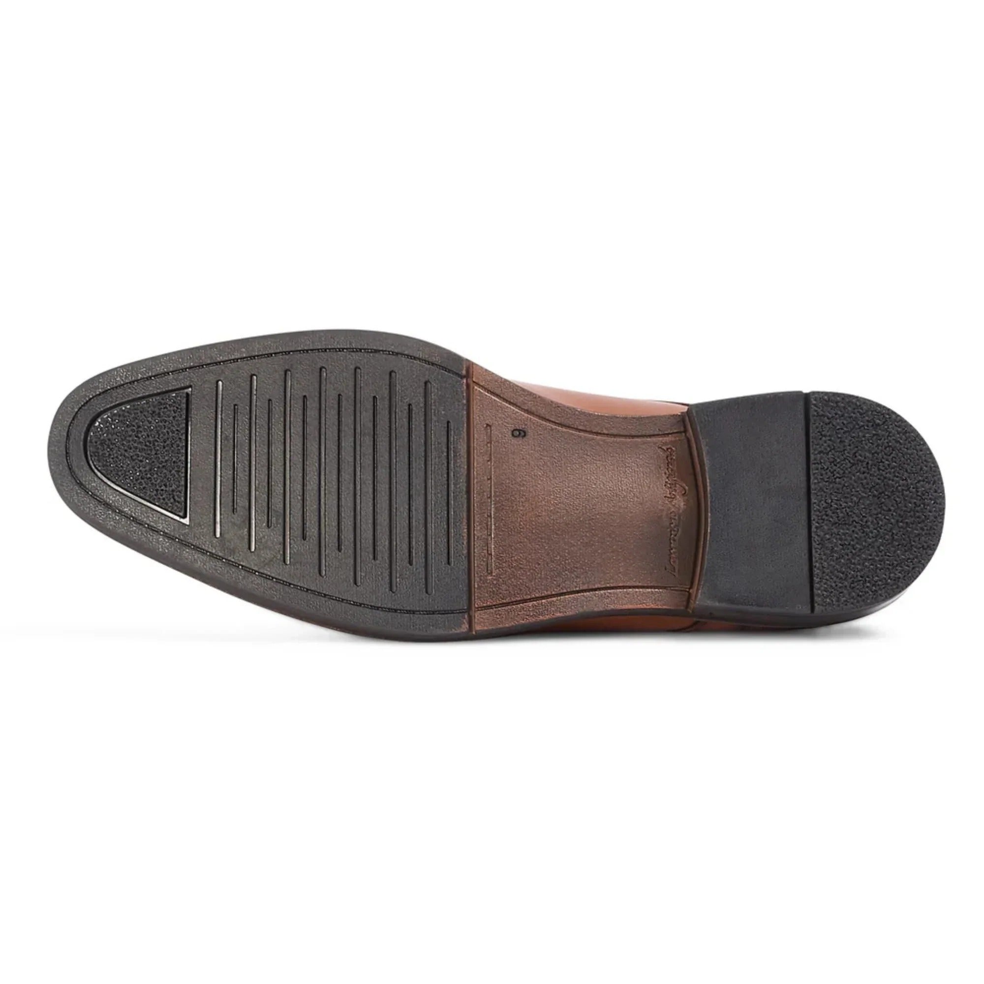 Regent - Zapatos Derby de cuero bruñido marrón claro para hombre