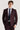 Regent - Blazer de corte entallado a cuadros color vino para hombre
