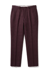 Regent - Pantalones de cuadros color vino para hombre