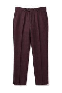 Regent - Pantalones de cuadros color vino para hombre