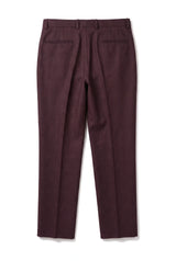 Regent - Pantalones de cuadros color vino para hombre