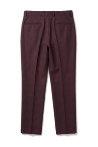 Regent - Pantalones de cuadros color vino para hombre