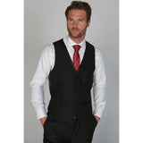 Regent - Chaleco negro para hombre
