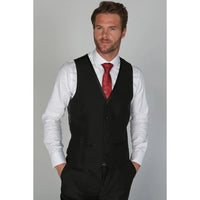 Regent - Chaleco negro para hombre