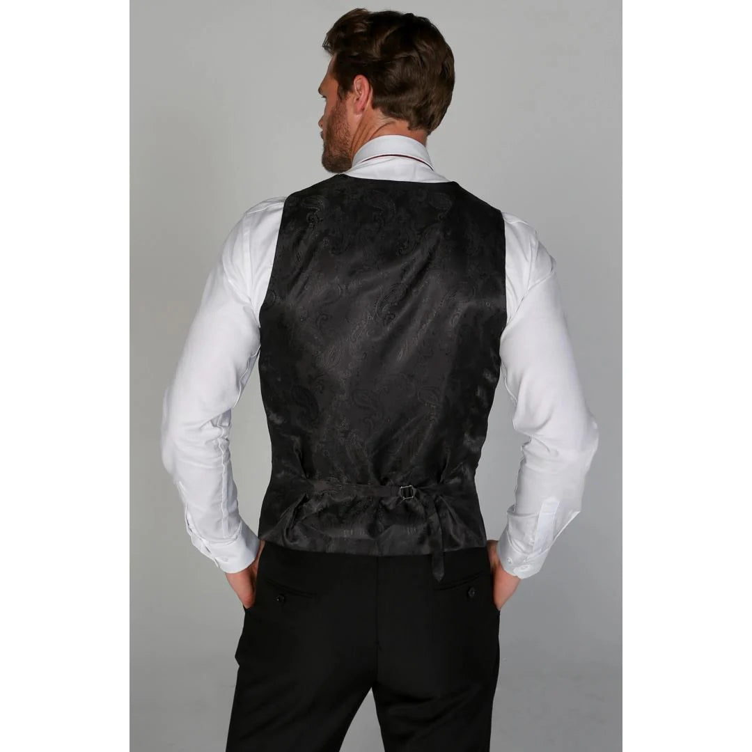 Regent - Chaleco negro para hombre