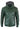 Chaqueta bomber de cuero auténtico para hombre con capucha - Verde