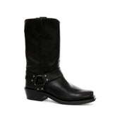 Botas altas de cuero auténtico unisex estilo motero rock punk grinders con hebilla estilo vaquero