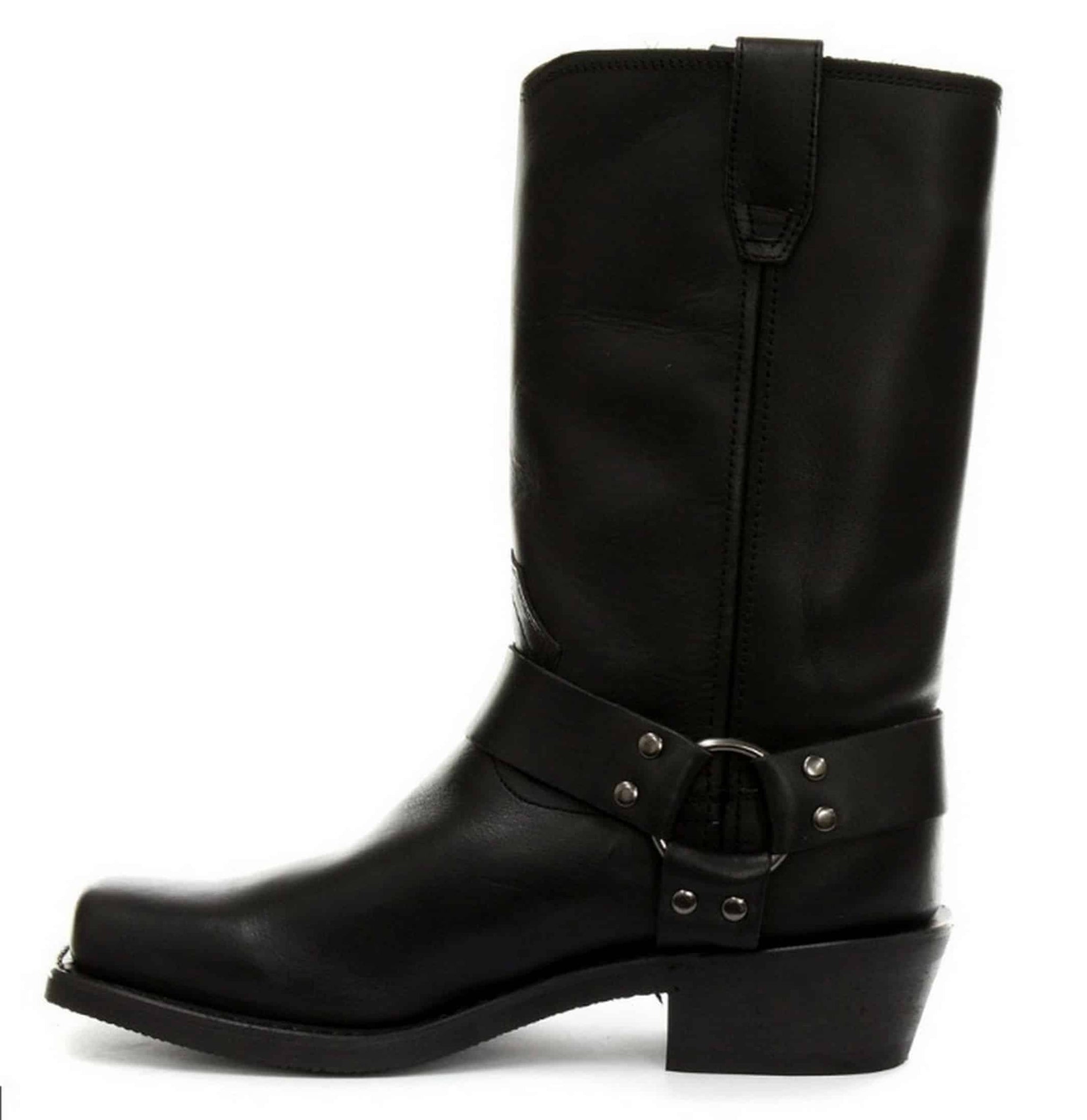 Botas altas de cuero auténtico unisex estilo motero rock punk grinders con hebilla estilo vaquero