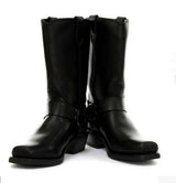 Botas altas de cuero auténtico unisex estilo motero rock punk grinders con hebilla estilo vaquero