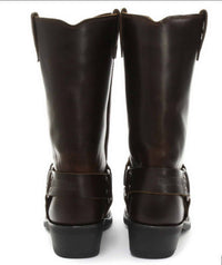 Botas altas de cuero auténtico unisex estilo motero rock punk grinders con hebilla estilo vaquero