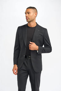 Roberto - Blazer de corte sastre para hombre con rayas negras Shadow Stripes